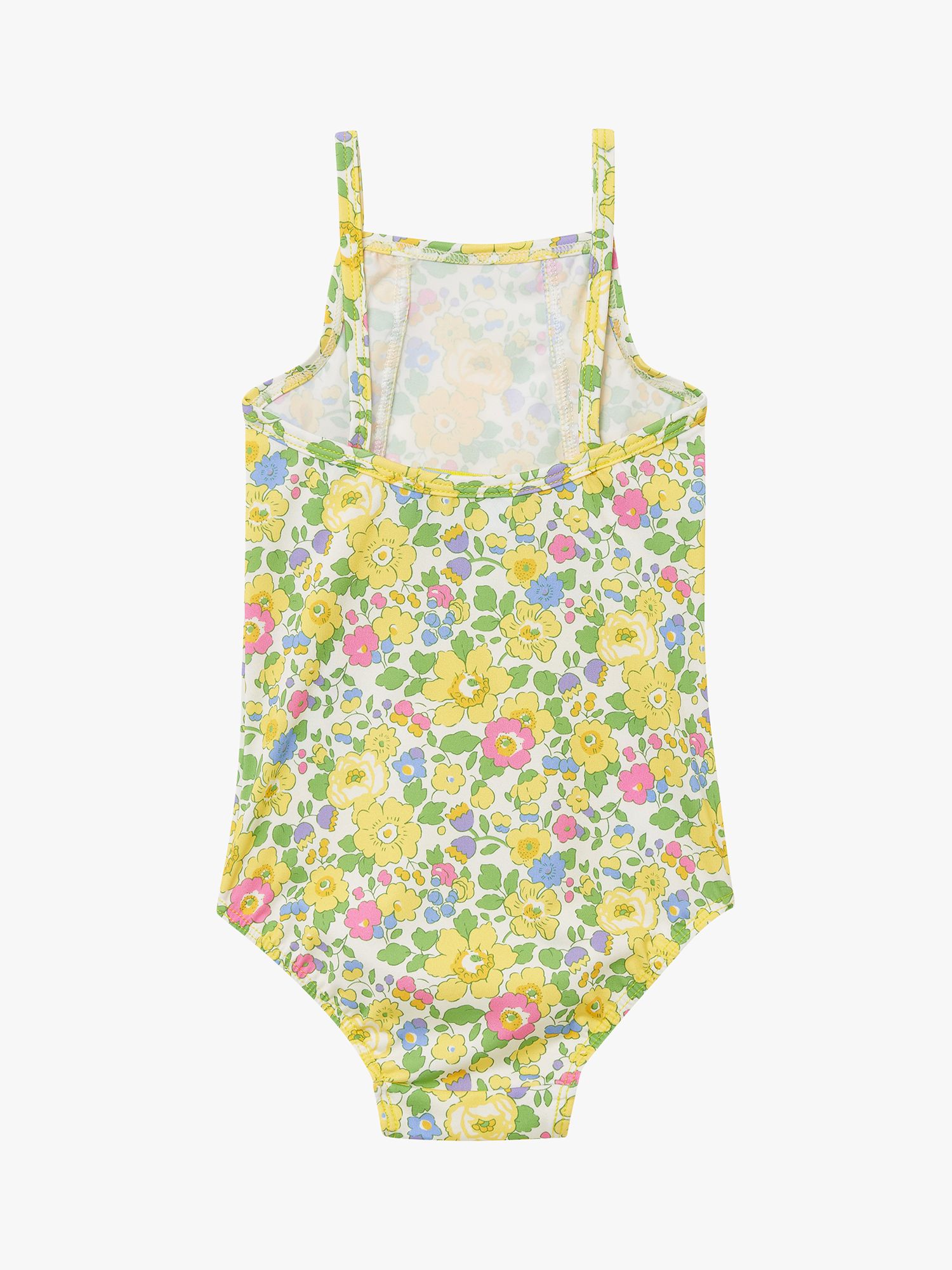 Trotters Baby Betsy Liberty Print Frill Swimsuit, Lilac Betsy, Yellow ...