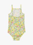 Trotters Baby Betsy Liberty Print Frill Swimsuit, Lilac Betsy, Yellow