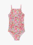 Trotters Kids' Betsy Frill Floral Swimsuit, Pink