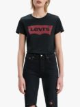 Levi's The Perfect Batwing Logo T-Shirt, Black/Red
