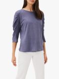 Phase Eight Briana Ruched Sleeve Linen Top