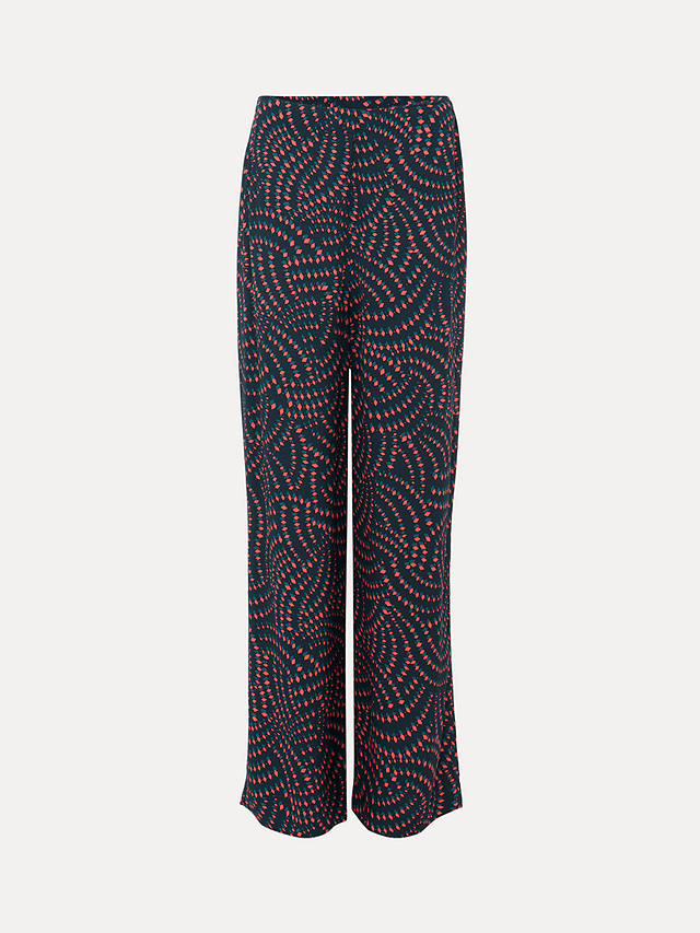 Phase Eight Grace Geometric Print Trousers, Navy/Multi
