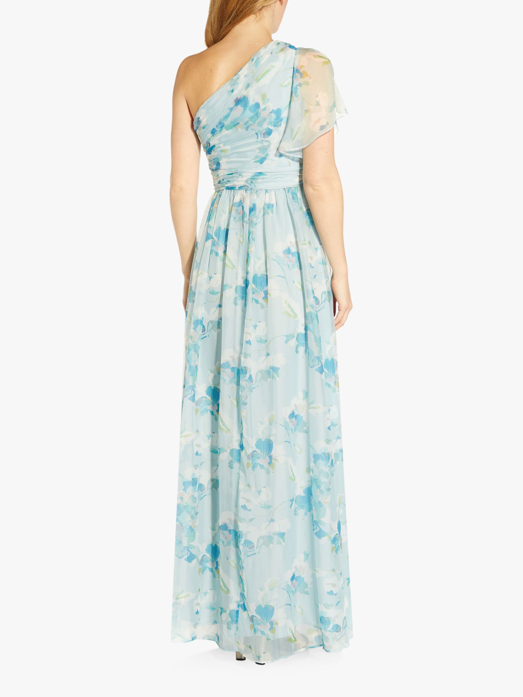 Adrianna Papell Floral Print One Shoulder Maxi Dress, Spring Green ...