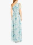 Adrianna Papell Floral Print One Shoulder Maxi Dress, Spring Green/Multi