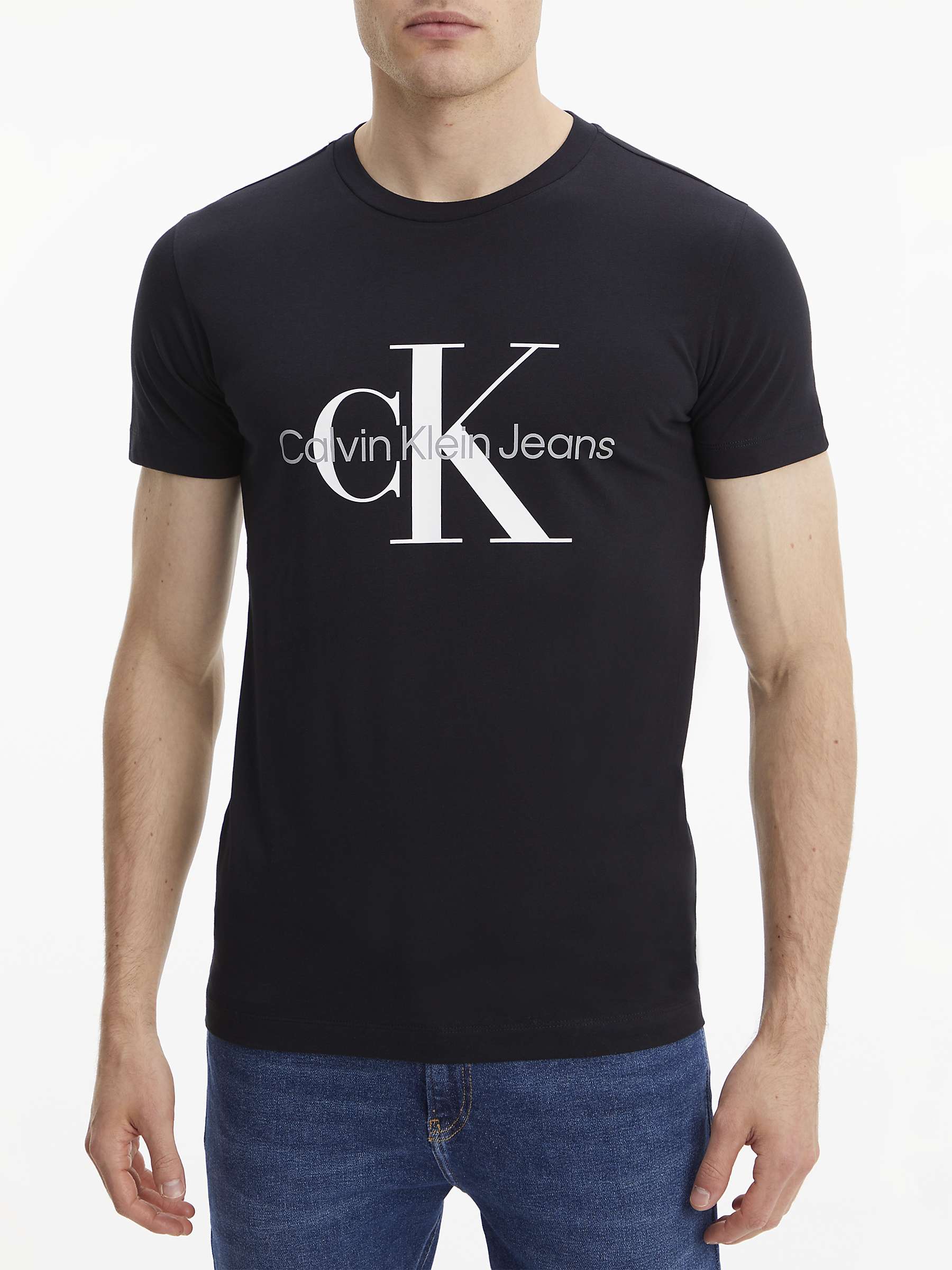 Calvin Klein Jeans Core Logo T-Shirt, CK Black at John Lewis & Partners
