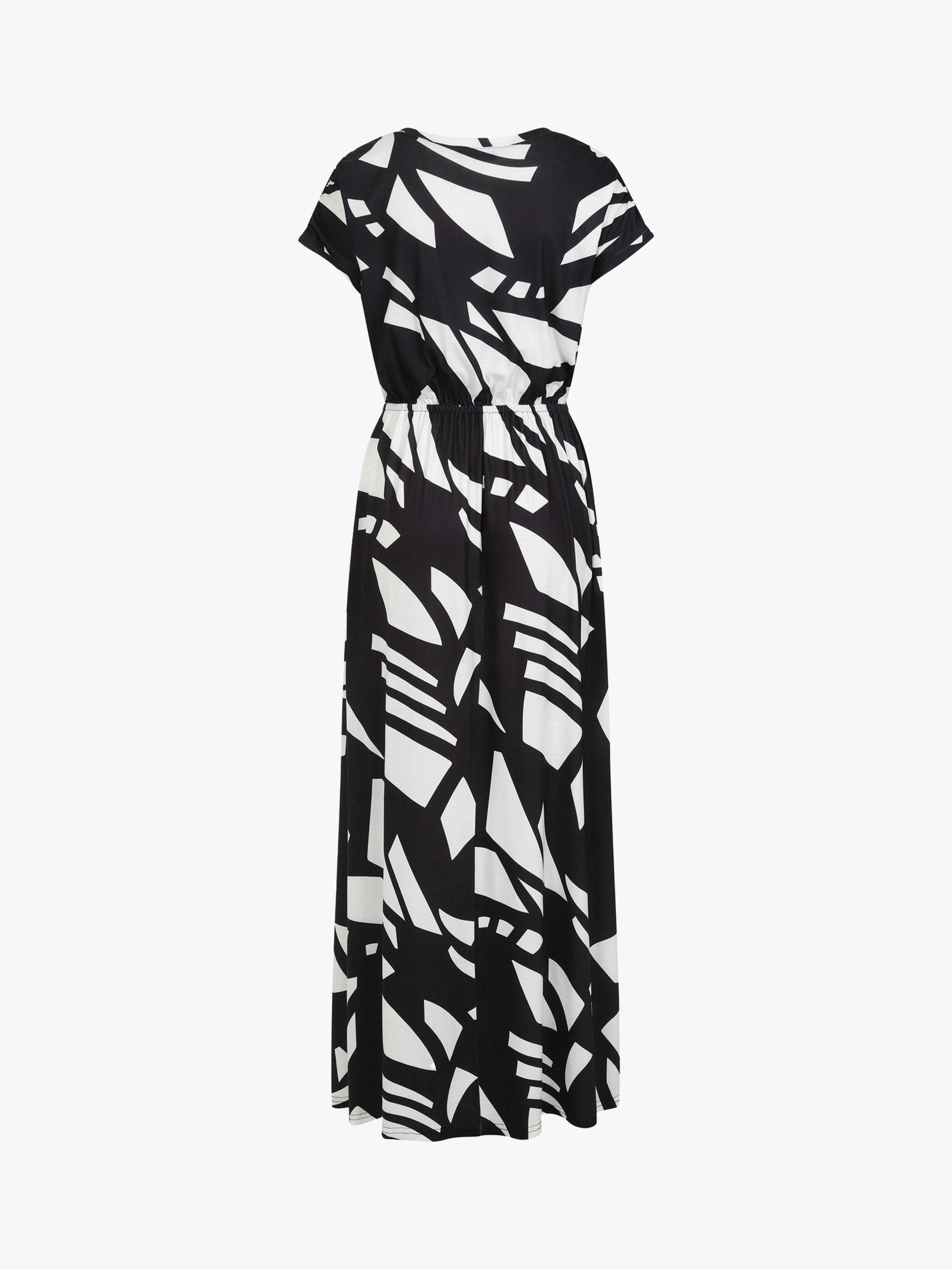 HotSquash Iconic Abstract Print Maxi Dress, Matisse Black/White, 8