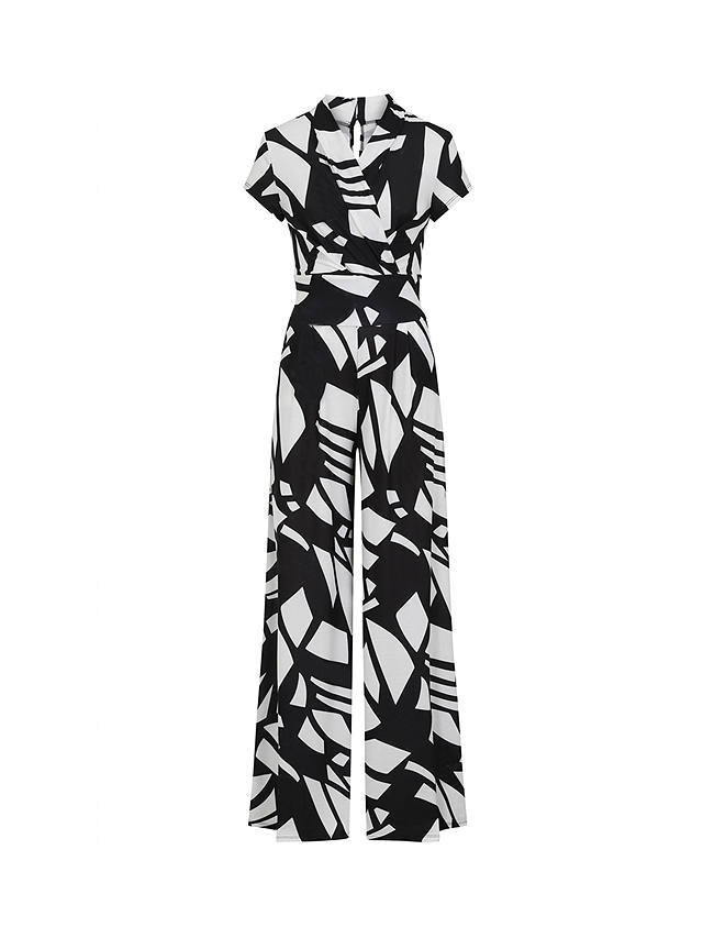 HotSquash Abstract Print Wide Leg Jumpsuit, Matisse Black/White