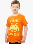 Fabric Flavours Kids' Game Over T-Shirt, Orange