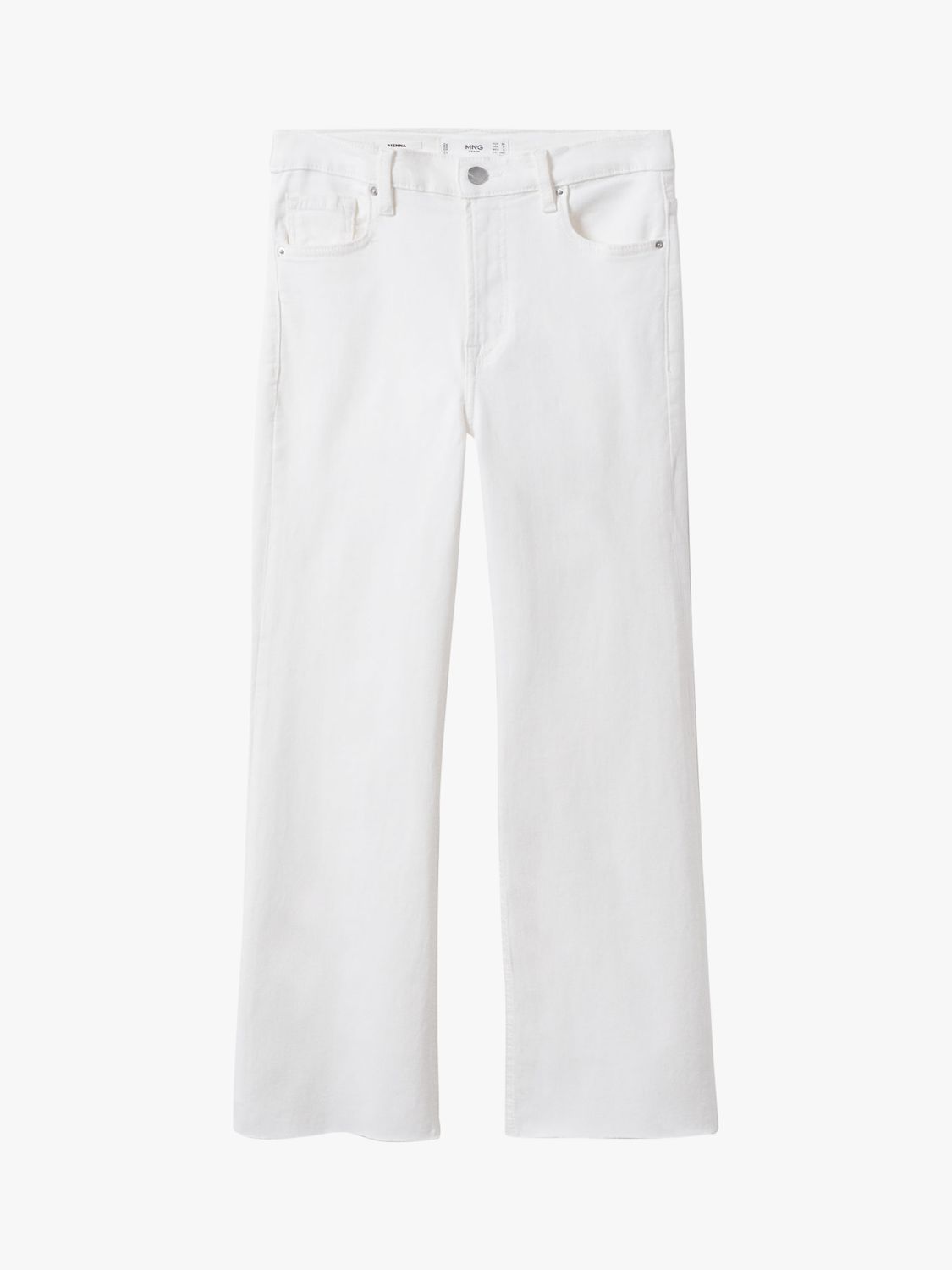Mango Sienna Cropped Jeans, White, 8
