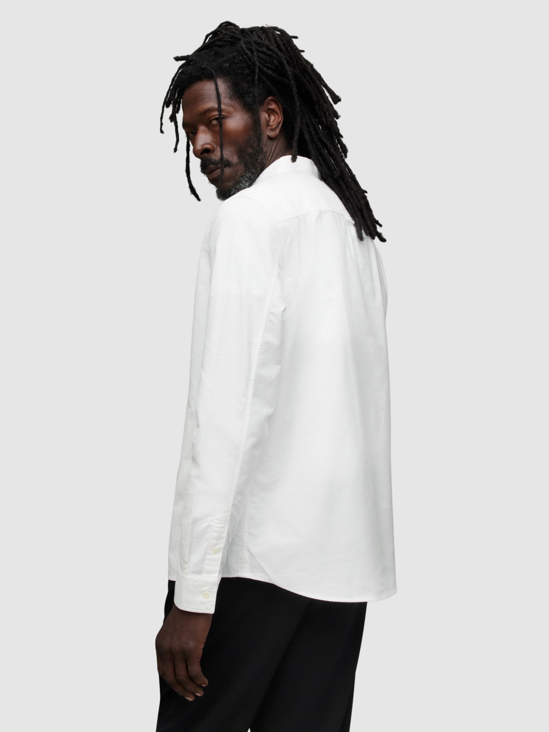 AllSaints Hermosa Shirt, White at John Lewis & Partners
