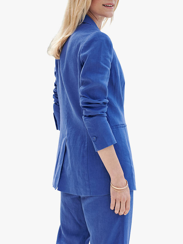 Pure Collection Linen Blazer, Blue