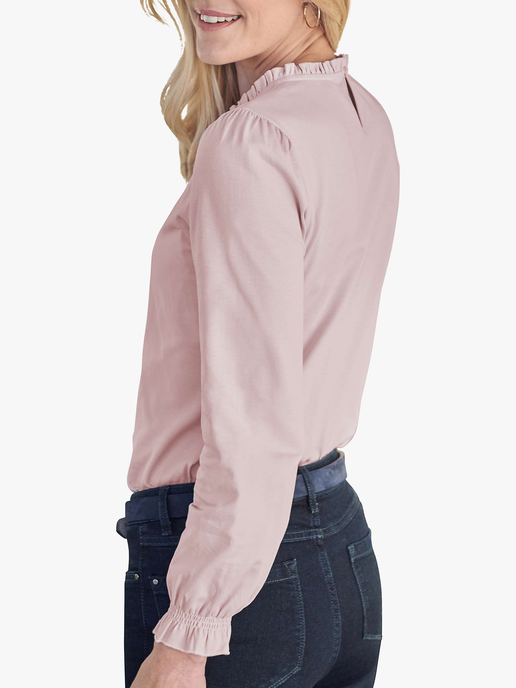 Buy Pure Collection Ruffle Neck Top Online at johnlewis.com
