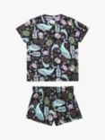 Chelsea Peers Kids' Sealife Print Short Pyjama Set, Multi