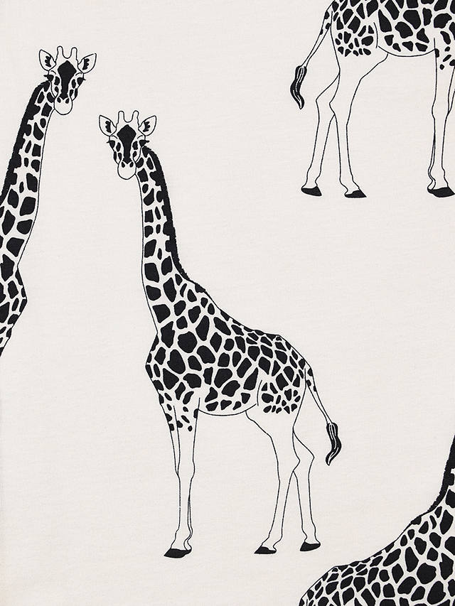 Chelsea Peers Kids' Giraffe Print Organic Cotton Short Pyjama Set ...