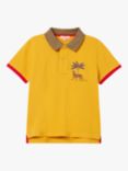 Du Pareil au même Leopard Polo Shirt, Yellow