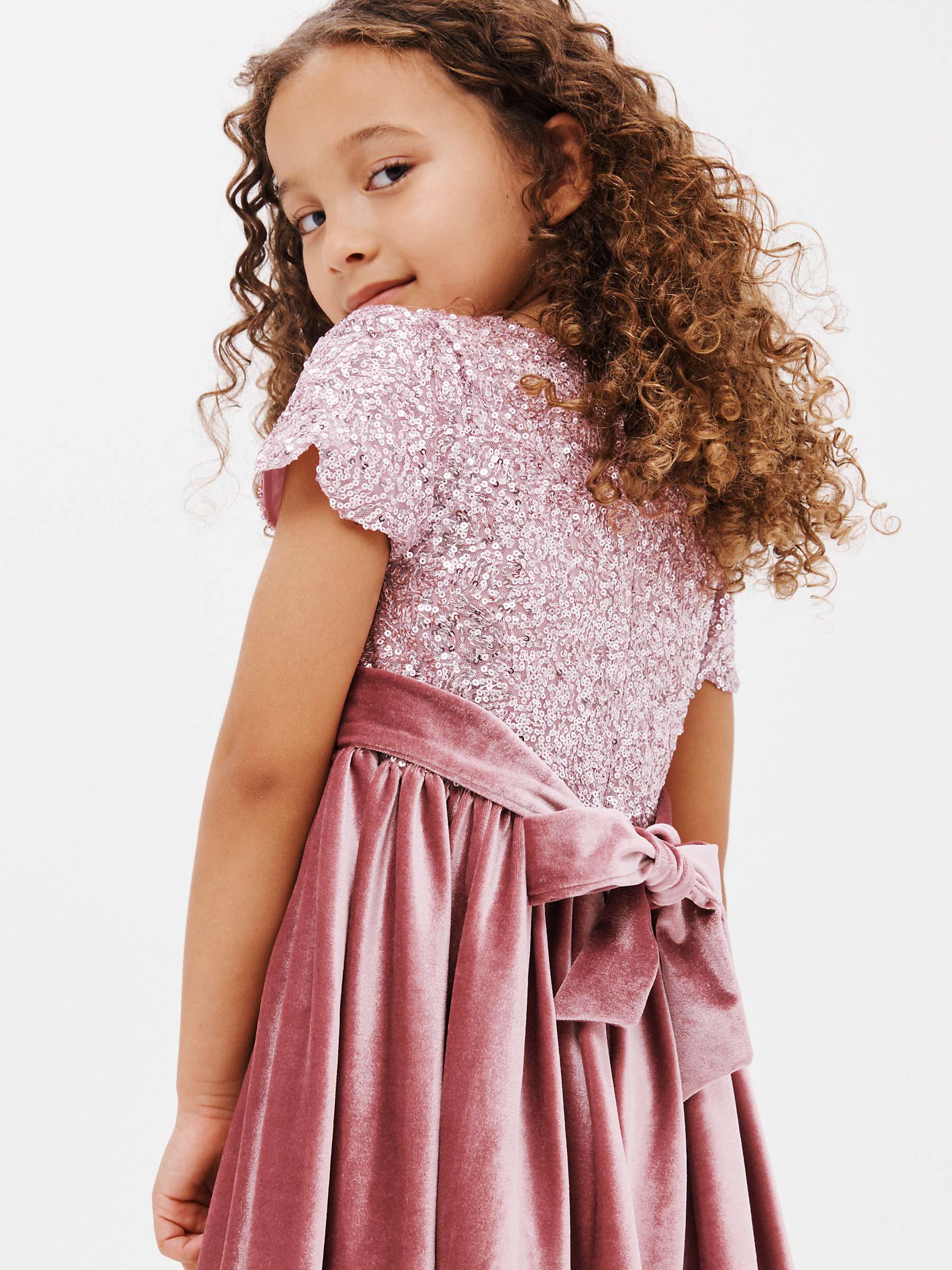 Buy John Lewis Heirloom Collection Kids' Sequin Velour Party Dress Online at johnlewis.com