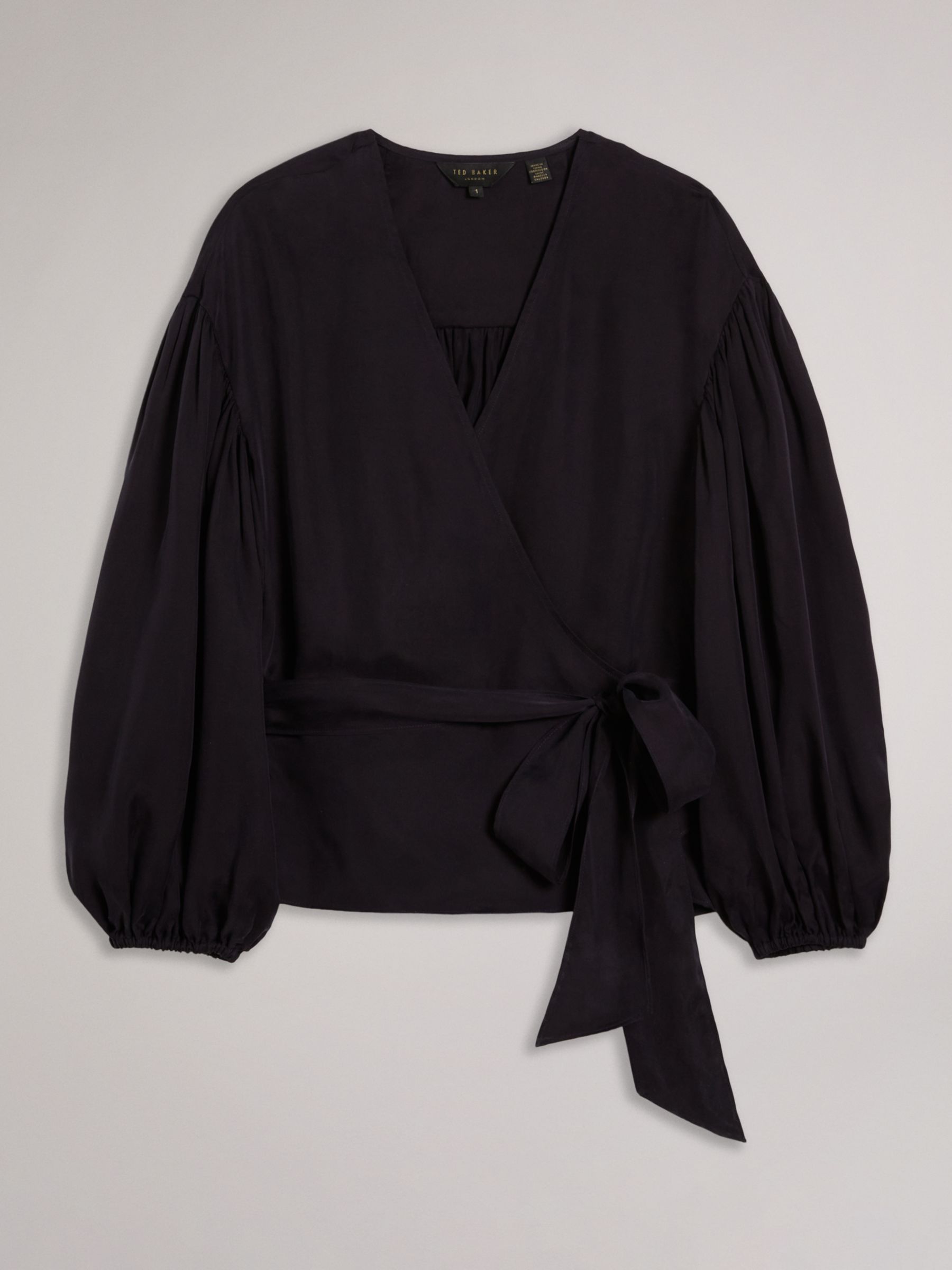 Ted Baker Ralda Wrap Top, Navy at John Lewis & Partners