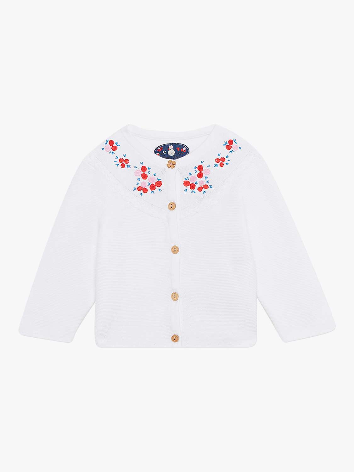 Buy Sergent Major Baby Embroidered Floral Cardigan, Off White Online at johnlewis.com
