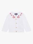 Sergent Major Baby Embroidered Floral Cardigan, Off White