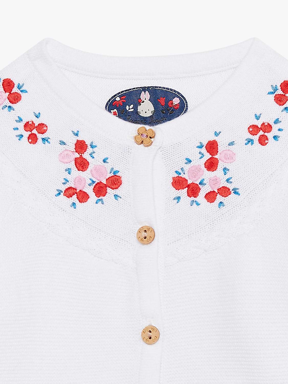 Buy Sergent Major Baby Embroidered Floral Cardigan, Off White Online at johnlewis.com