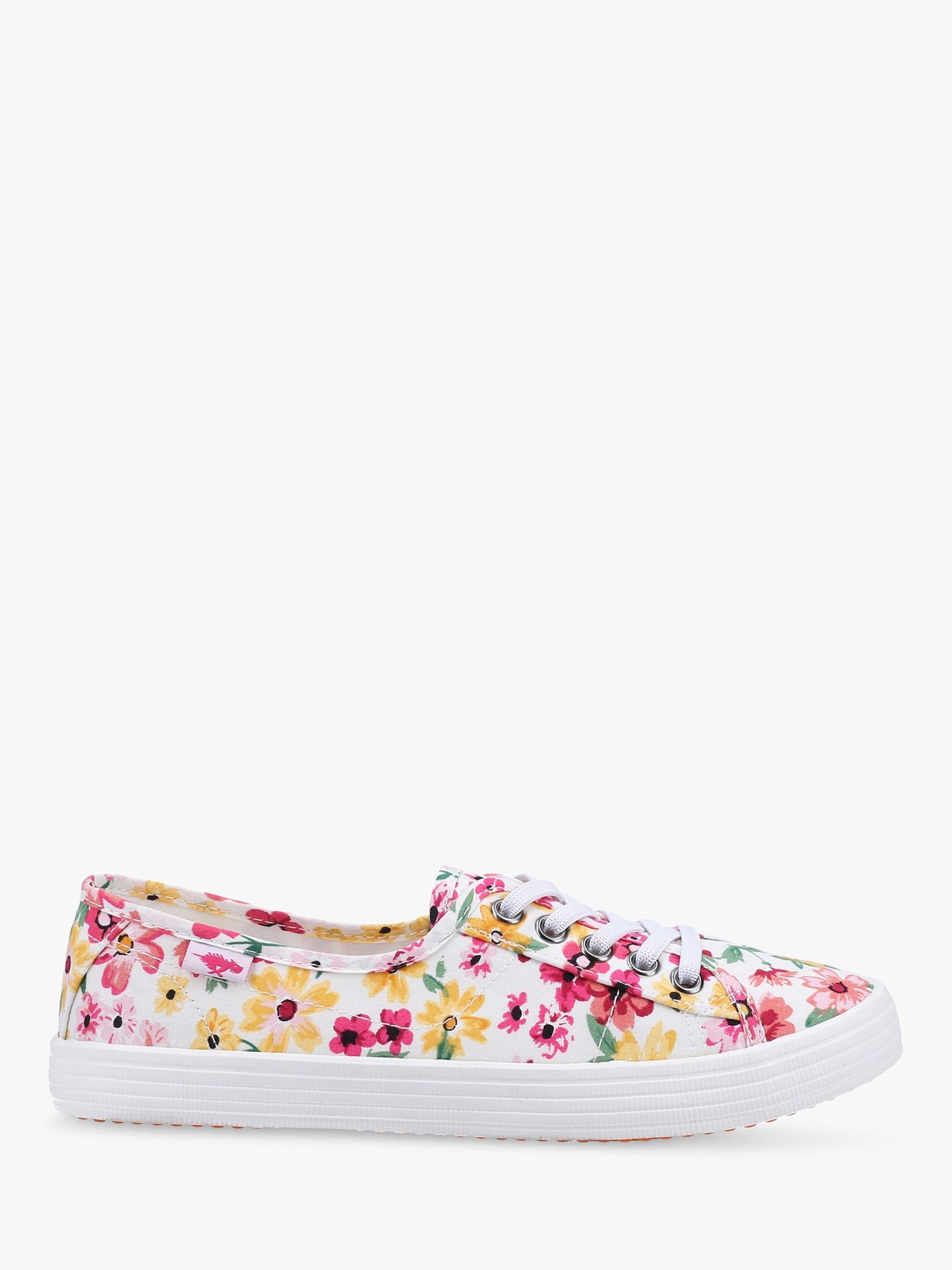 Rocket Dog Chow Chow Margate Floral Trainers, White/Multi at John Lewis ...