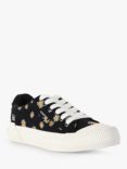 Rocket Dog Cheery Dixie Daisy Lace Up Trainers, Black/Multi