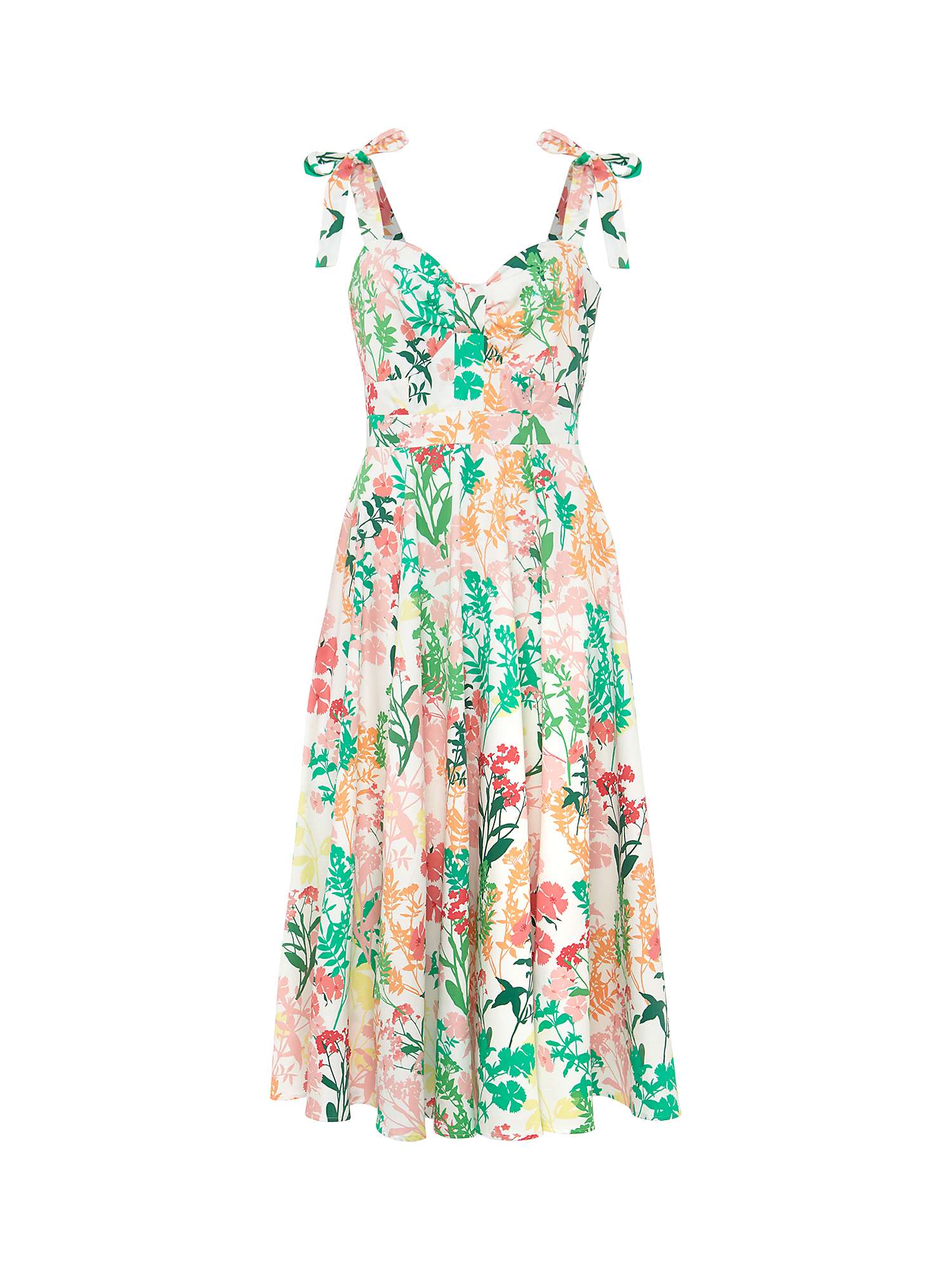 Buy Phase Eight Joyce Floral Print Midi Dress, Ivory/Multi Online at johnlewis.com