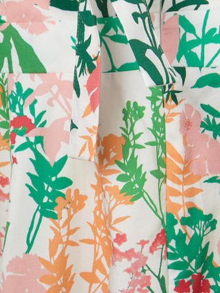 Phase Eight Joyce Floral Print Midi Dress, Ivory/Multi