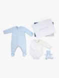 Emile et Rose Baby Truman Sleepsuit, Bodysuit & Toy Gift Set, Blue
