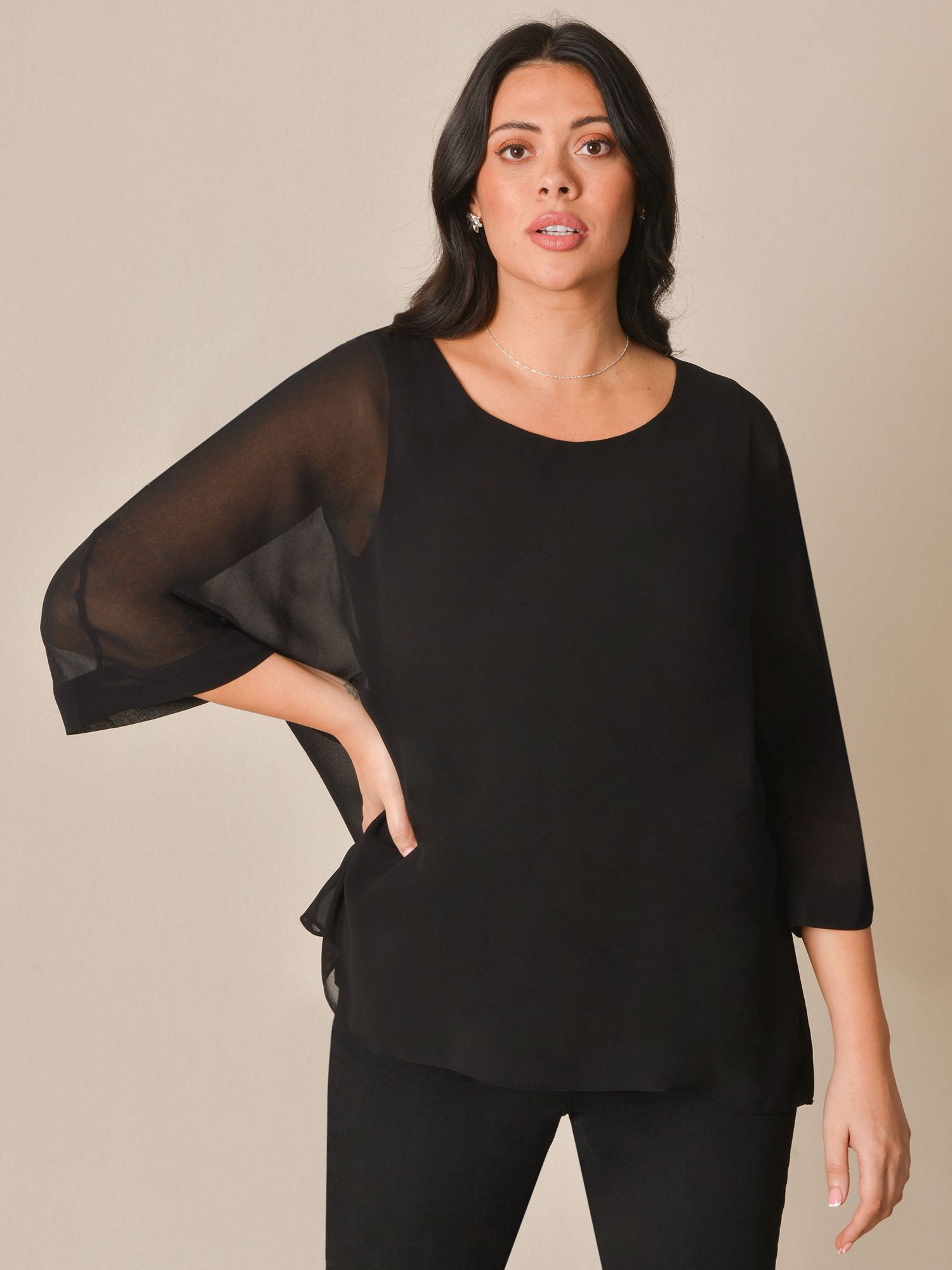 LIVE by Live Unlimited Overlay Blouse