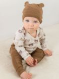 Purebaby Organic Cotton Bodysuit, Leggings & Hat Set, Multi