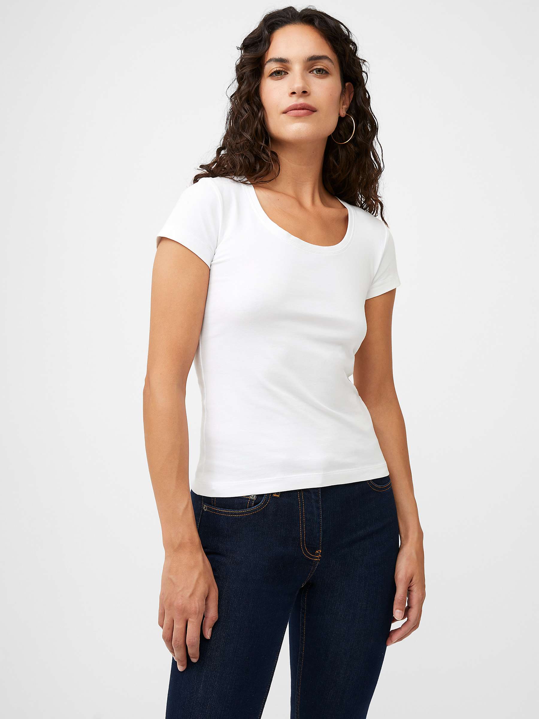 Buy Great Plains Core Organic Cotton T-Shirt, White Online at johnlewis.com