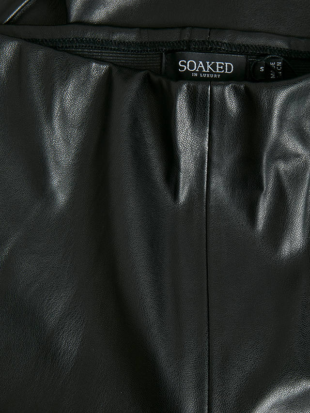 Soaked In Luxury Kaylee Faux Leather Leggings, Black