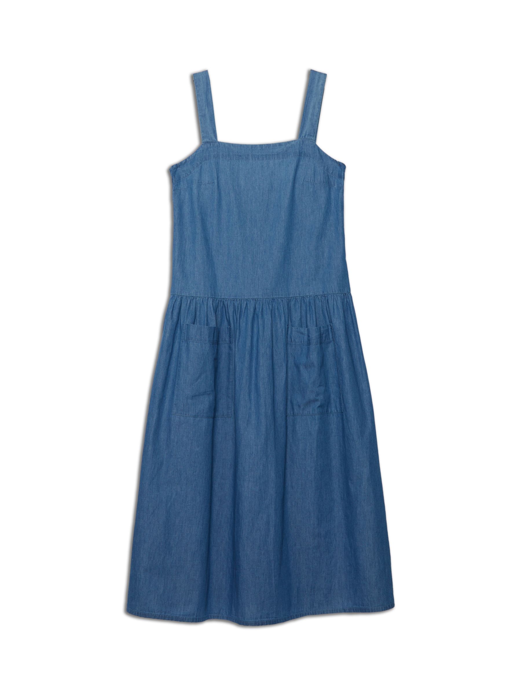 Albaray Denim Apron Midi Dress, Indigo at John Lewis & Partners