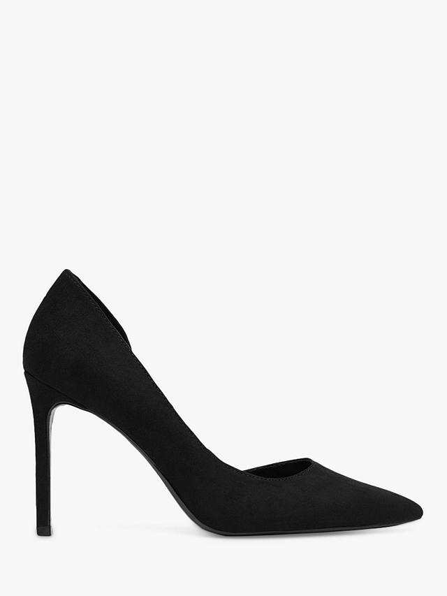 Mango Audrey Asymmetric Stiletto Court Shoes, Black