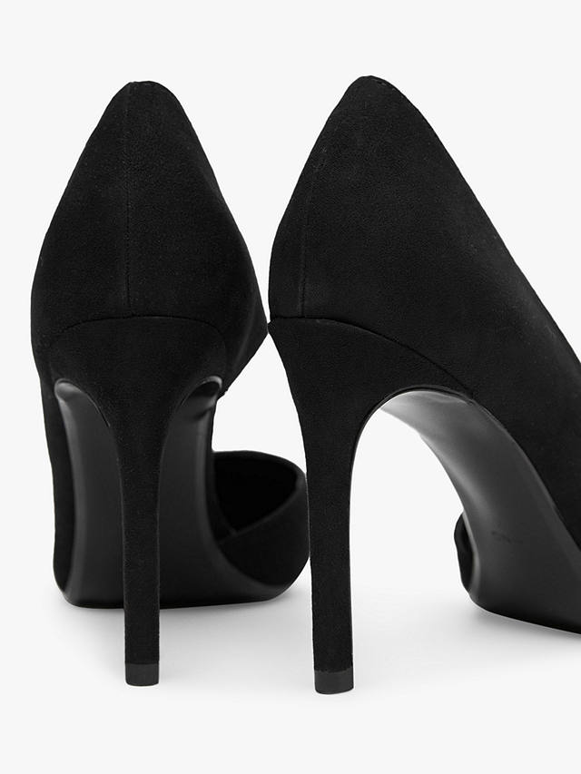 Mango Audrey Asymmetric Stiletto Court Shoes, Black