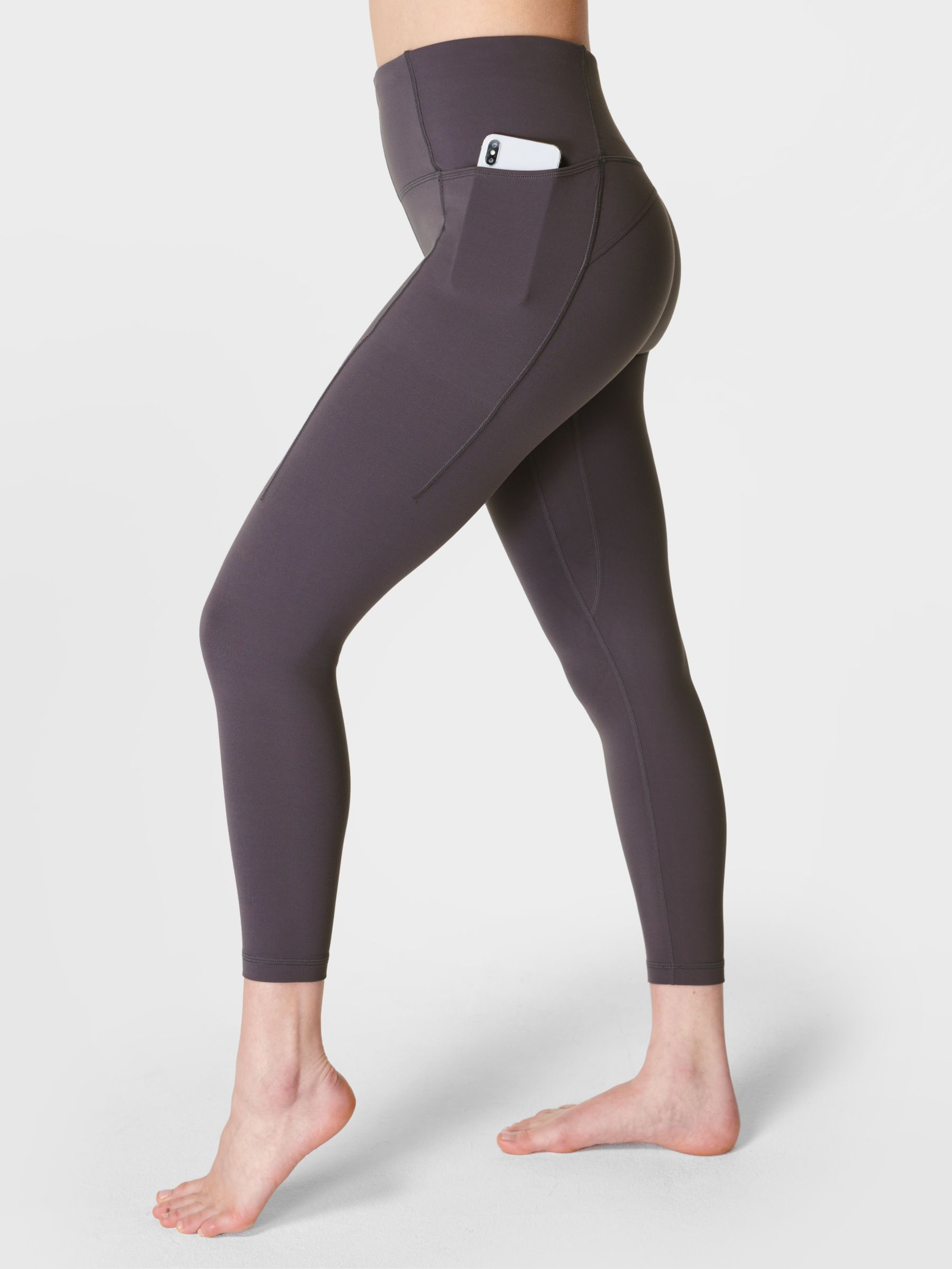 Sweaty Betty Super Soft 7/8 Yoga Leggings, Grey, XXS