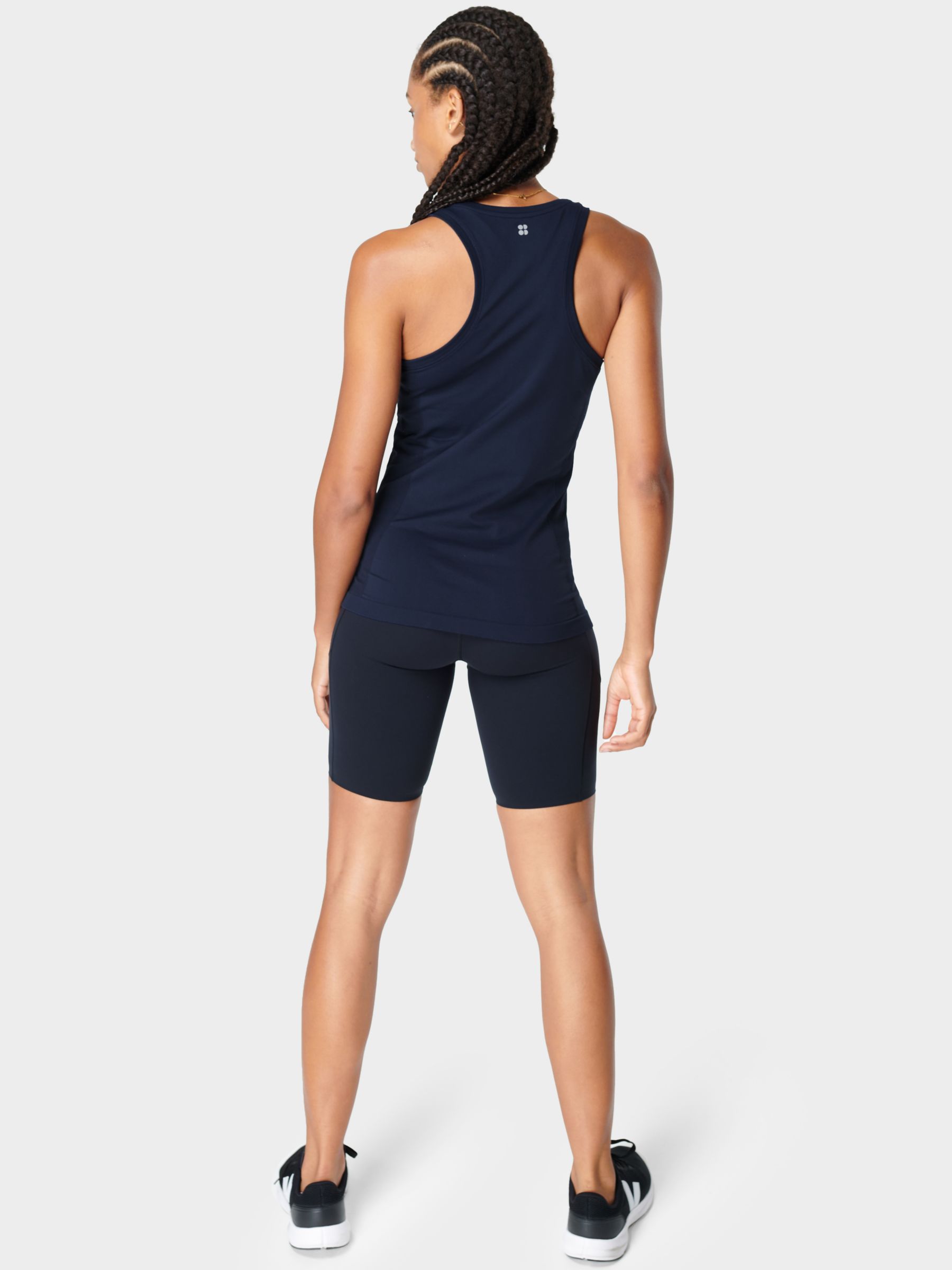 Sweaty Betty Athlete Seamless Long Sleeve Gym Top, Navy Blue at John Lewis  & Partners