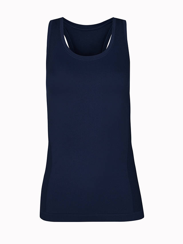 Sweaty Betty Athlete Seamless Gym Vest, Navy Blue