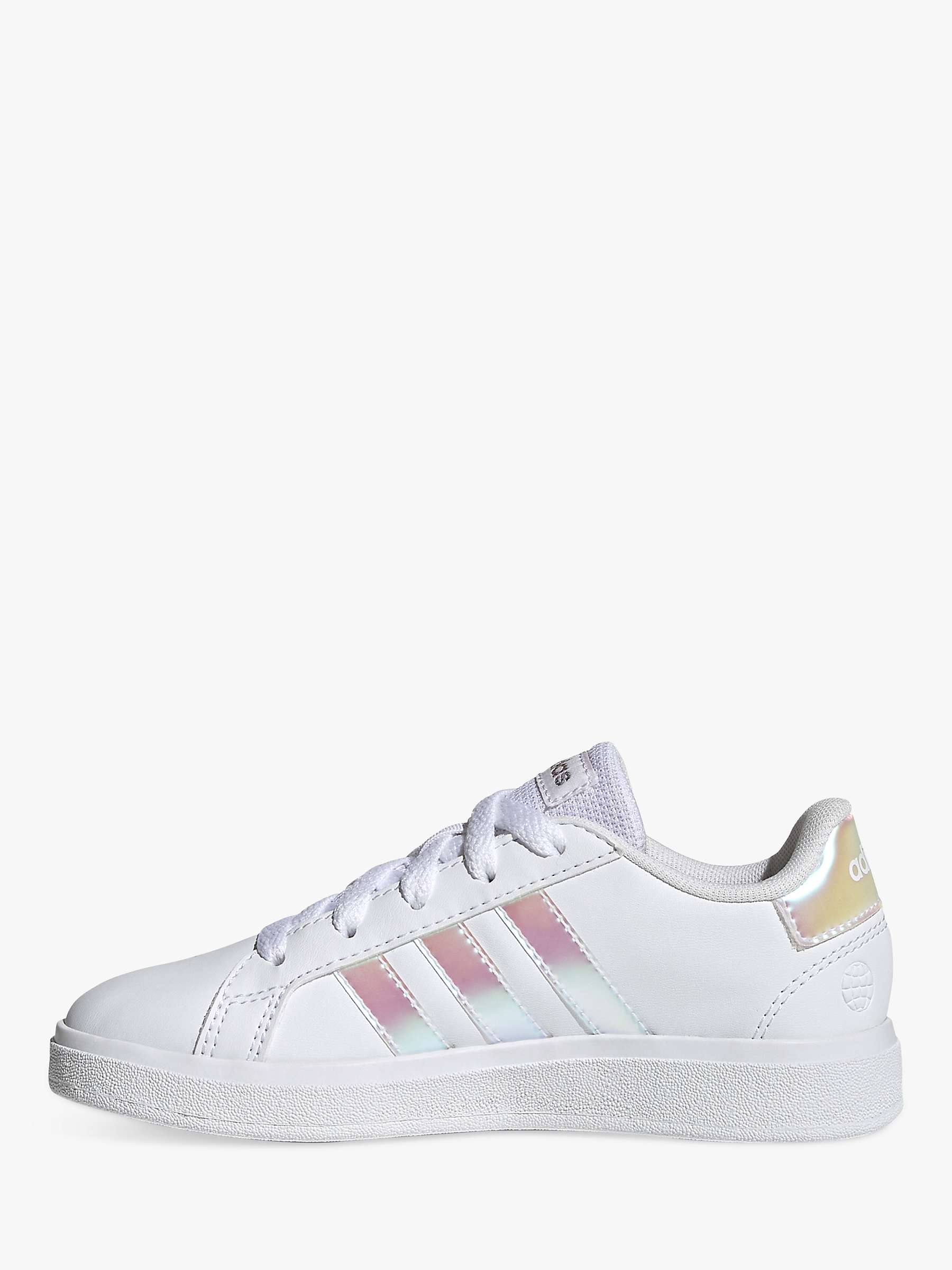 Shuraba Hoofd replica adidas Kids' Grand Court Lace Up Trainers, Cloud White/Iridescent/Cloud  White at John Lewis & Partners