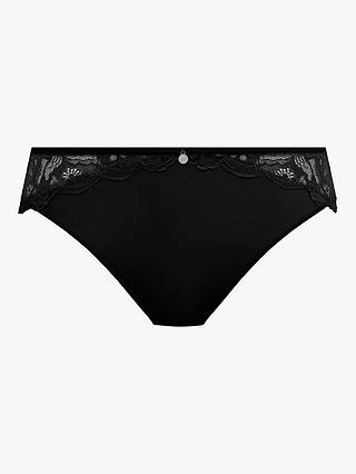 Fantasie Reflect Lace Detail Bikini Knickers, Black