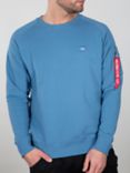 Alpha Industries X-Fit Zip Pocket Sleeve Sweatshirt, 538 Airforce Blue