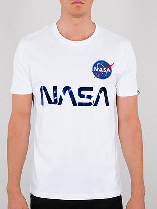 Alpha Industries X NASA Reflective Logo Crew Neck T-Shirt