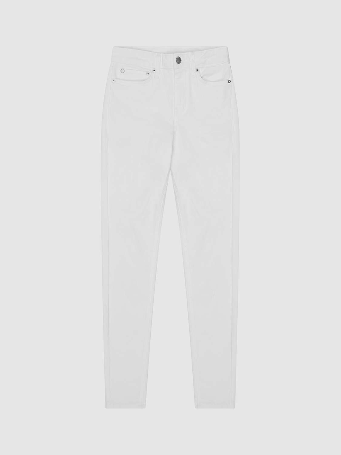 Reiss Lux Skinny Jeans, White at John Lewis & Partners