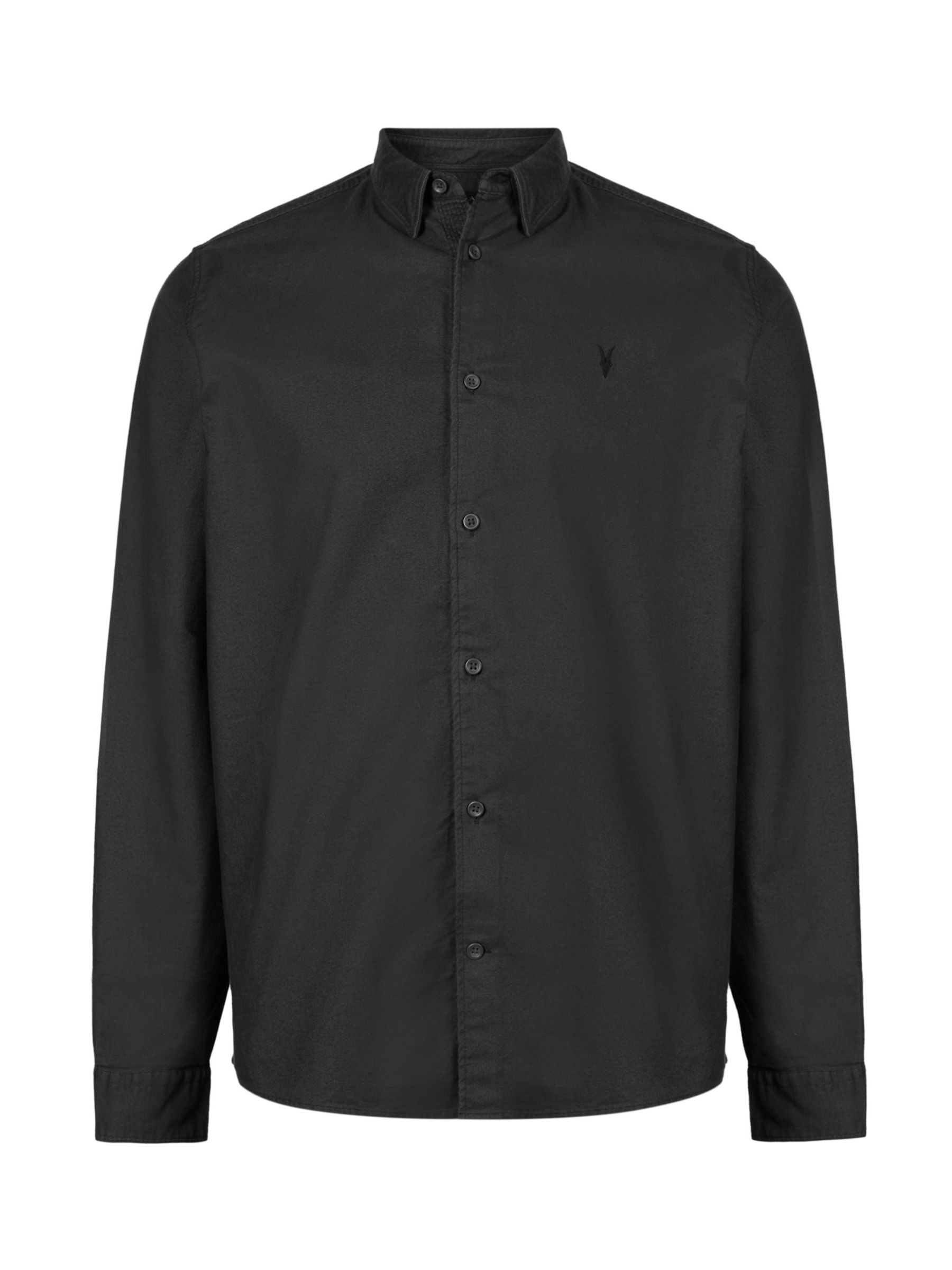 AllSaints Hermosa Shirt, Black at John Lewis & Partners