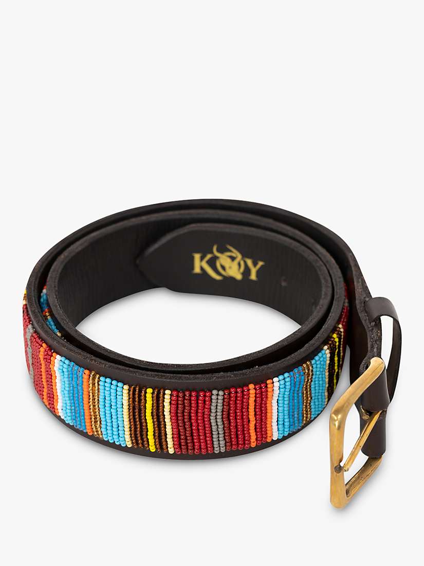Buy KOY Beaded Leather Belt, Multi Online at johnlewis.com