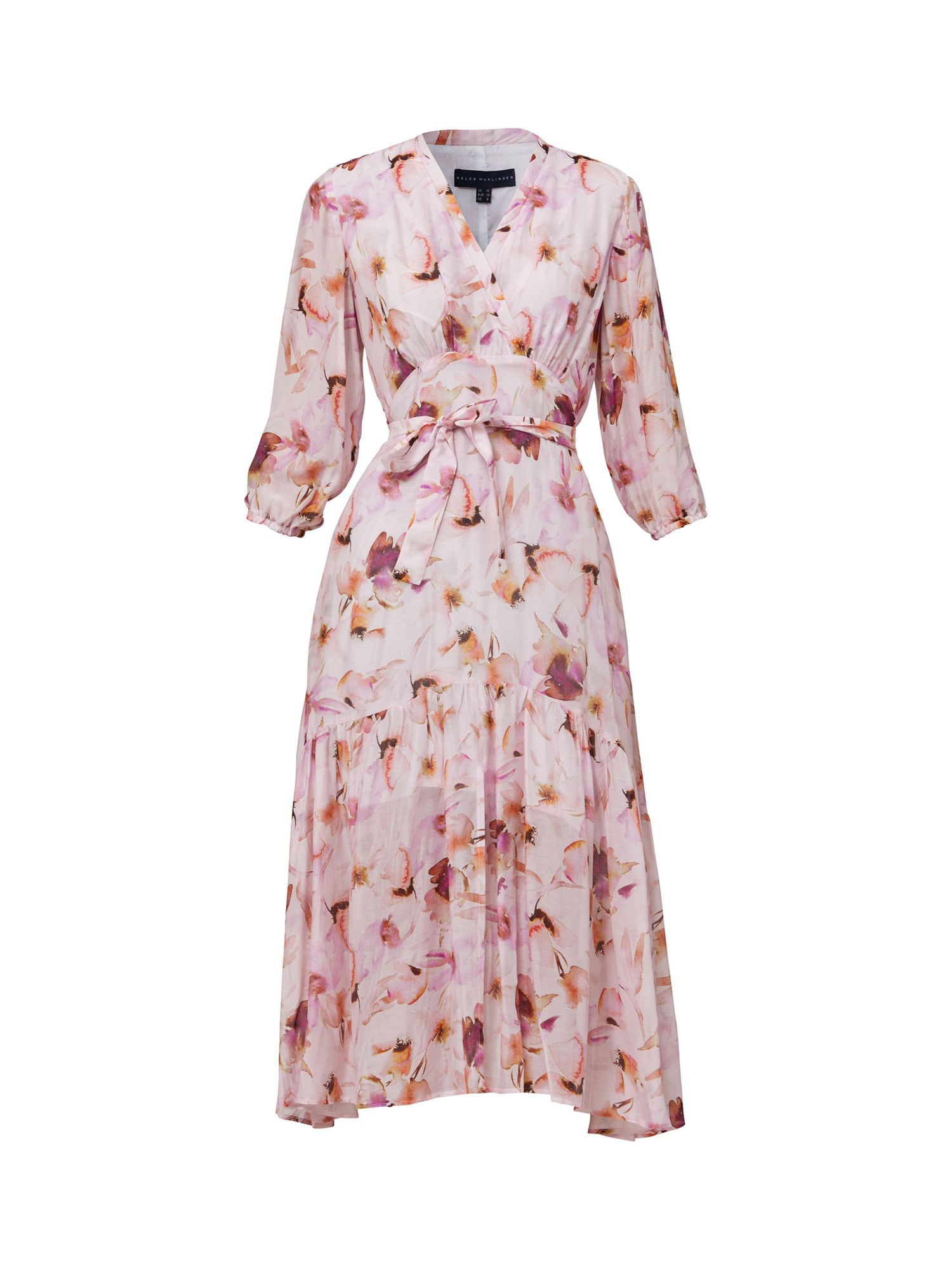 Helen McAlinden Beverly Floral Midi Dress, Watercolour at John Lewis ...