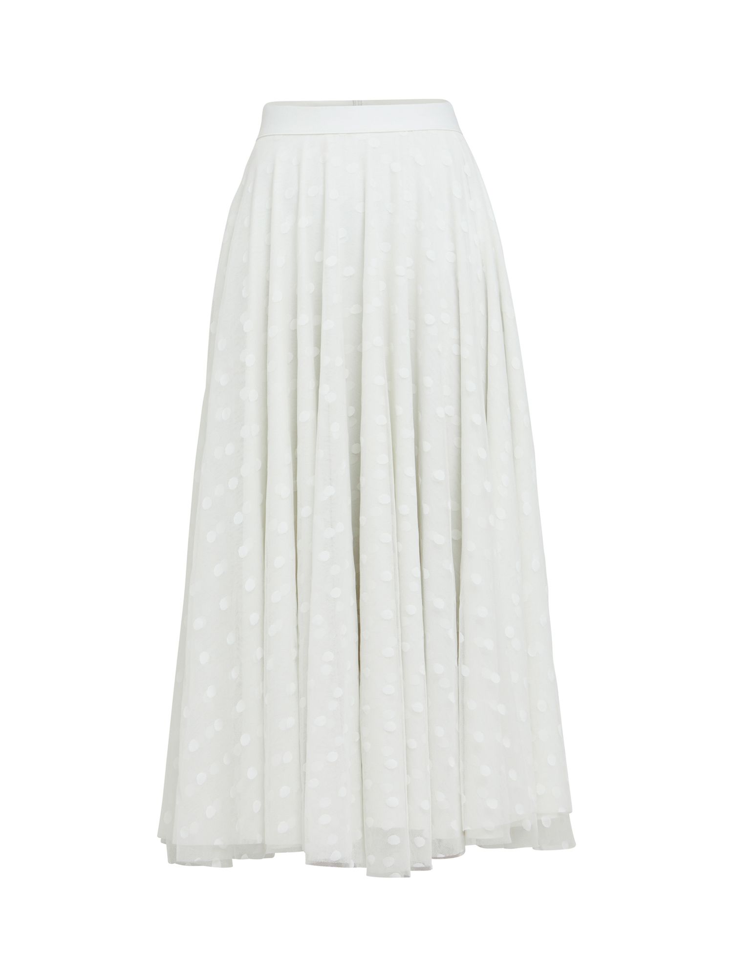 Helen McAlinden Savannah Polka Dot Tulle Maxi Skirt, White at John ...