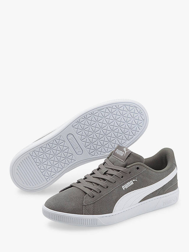 Puma Vicky V3 Classic Low Top Trainers, Grey at John Lewis & Partners