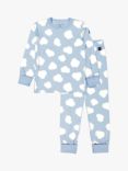 Polarn O. Pyret Kids' GOTS Organic Cotton Cloud Pyjamas, Blue